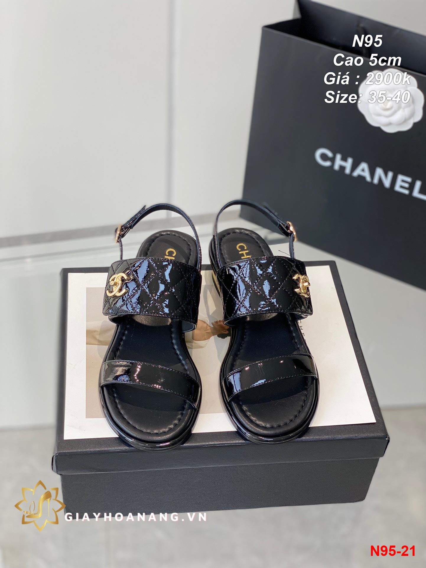 N95-21 Chanel sandal cao 5cm siêu cấp