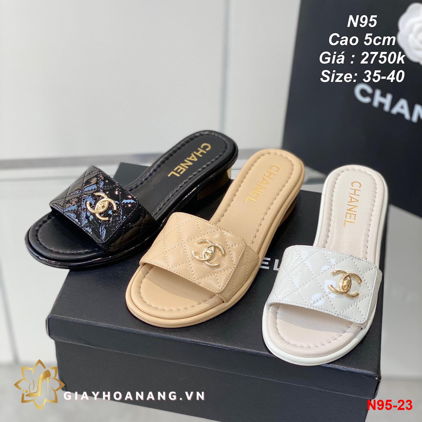 N95-23 Chanel dép cao 5cm siêu cấp