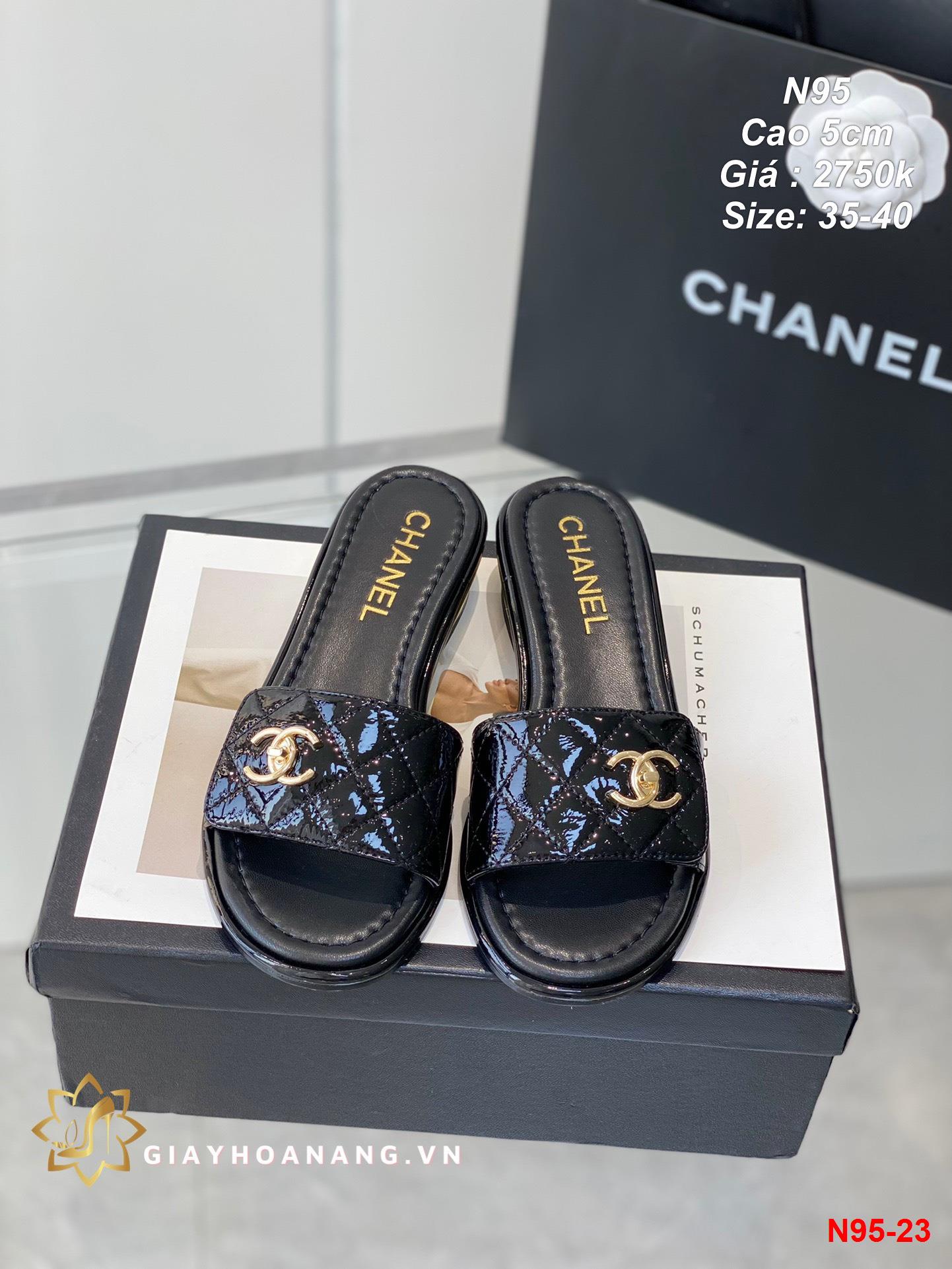 N95-23 Chanel dép cao 5cm siêu cấp