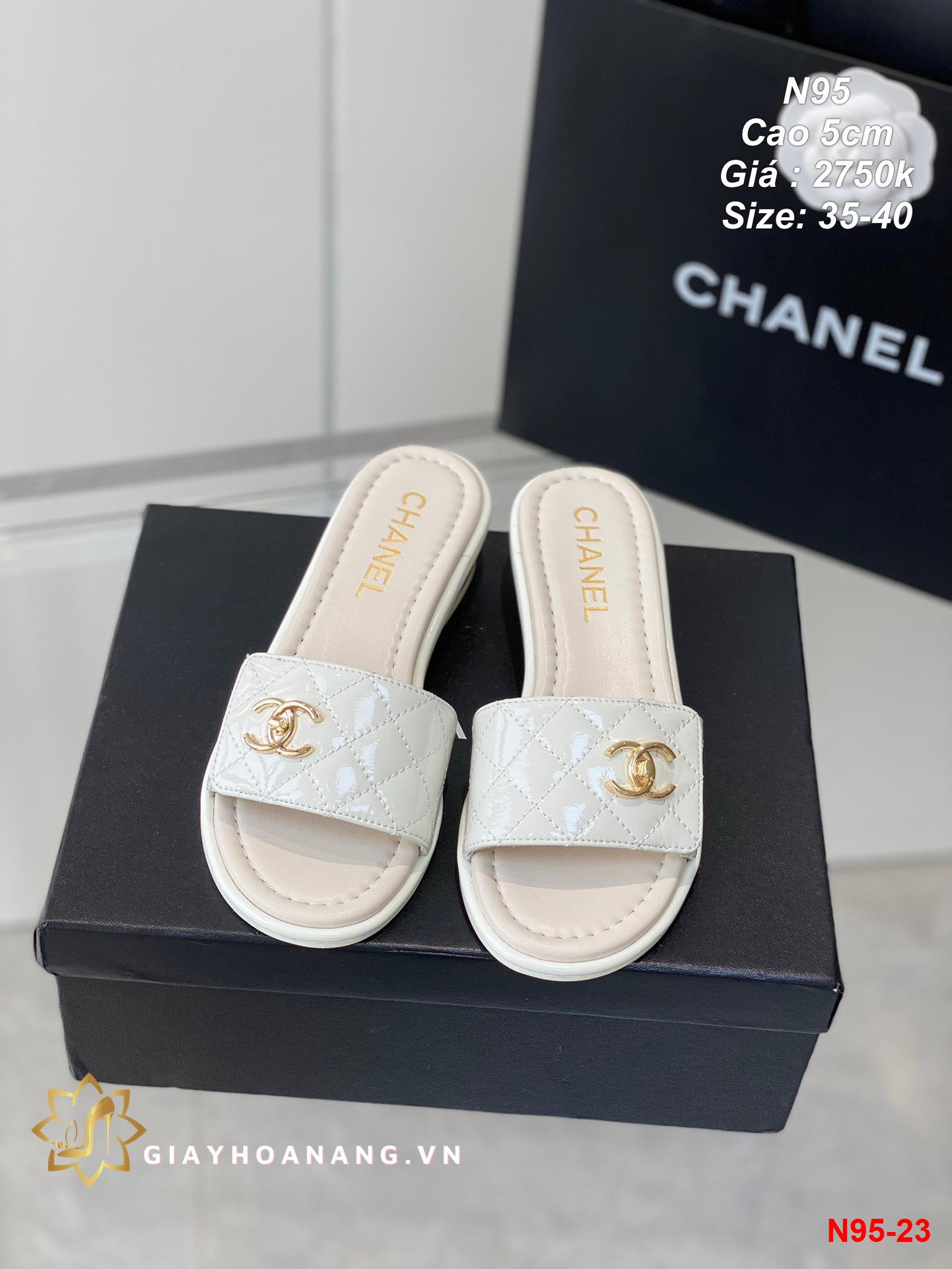 N95-23 Chanel dép cao 5cm siêu cấp