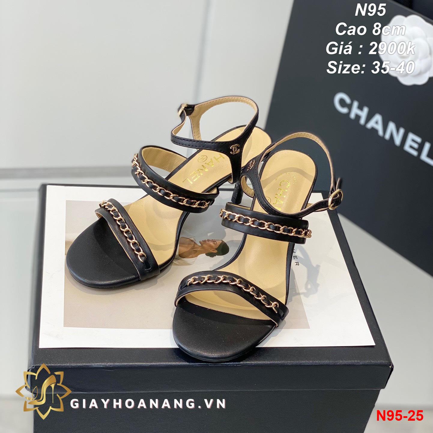 N95-25 Chanel sandal cao 8cm siêu cấp
