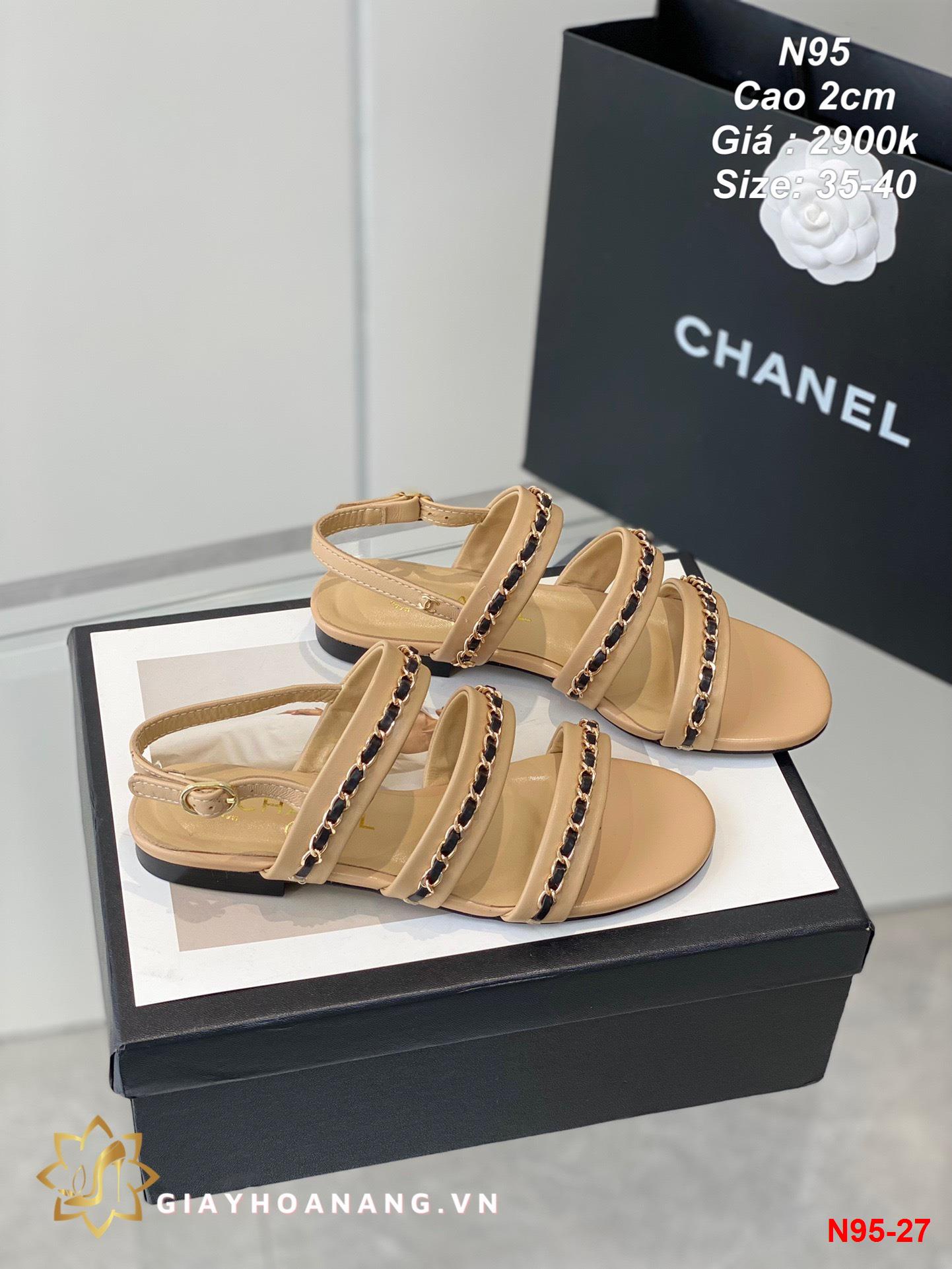 N95-27 Chanel sandal cao 2cm siêu cấp