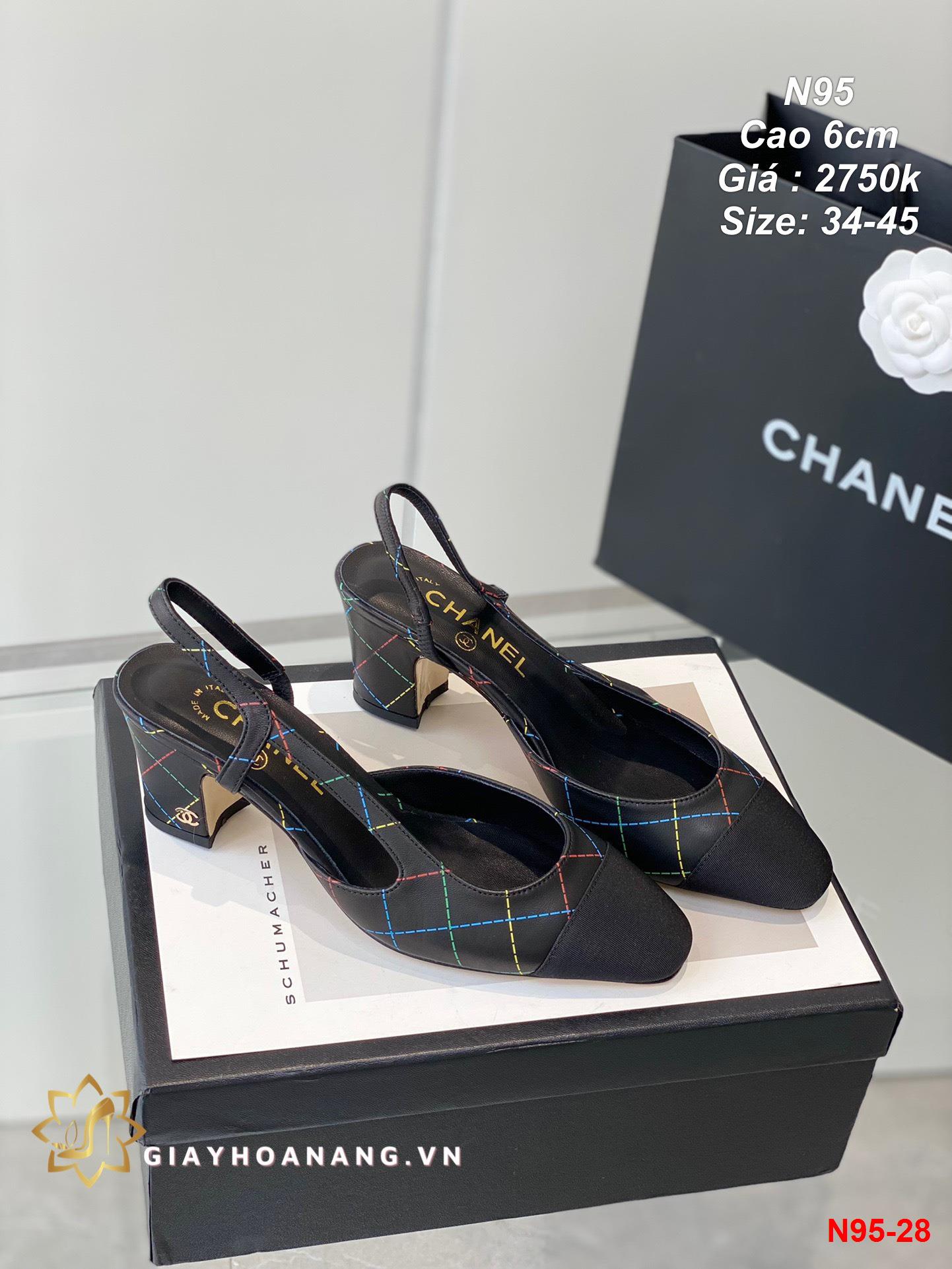 N95-28 Chanel sandal cao 6cm siêu cấp