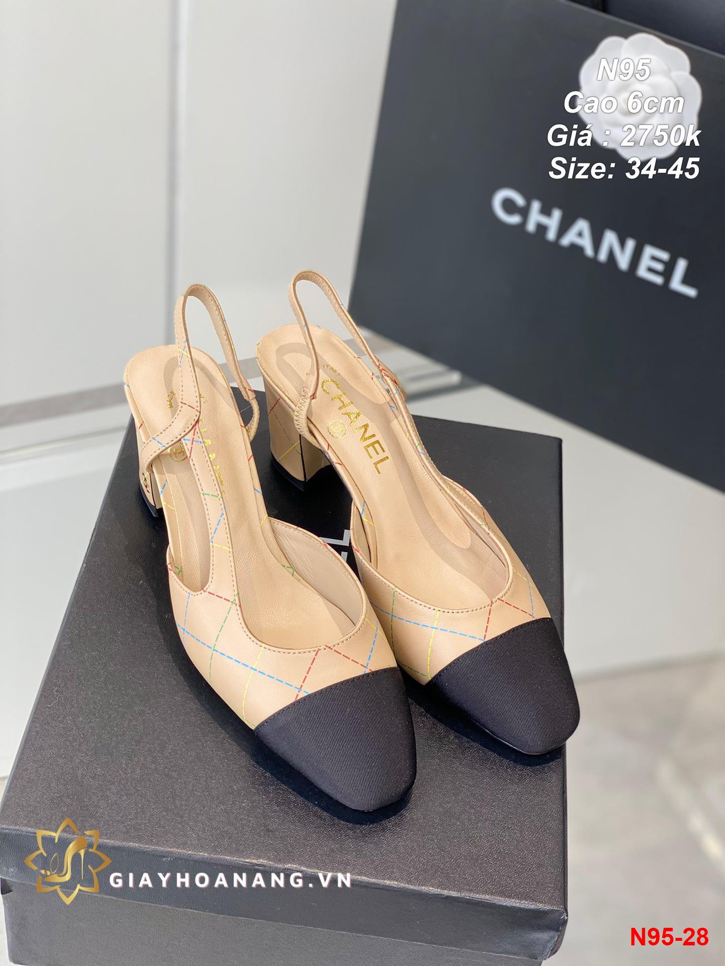 N95-28 Chanel sandal cao 6cm siêu cấp