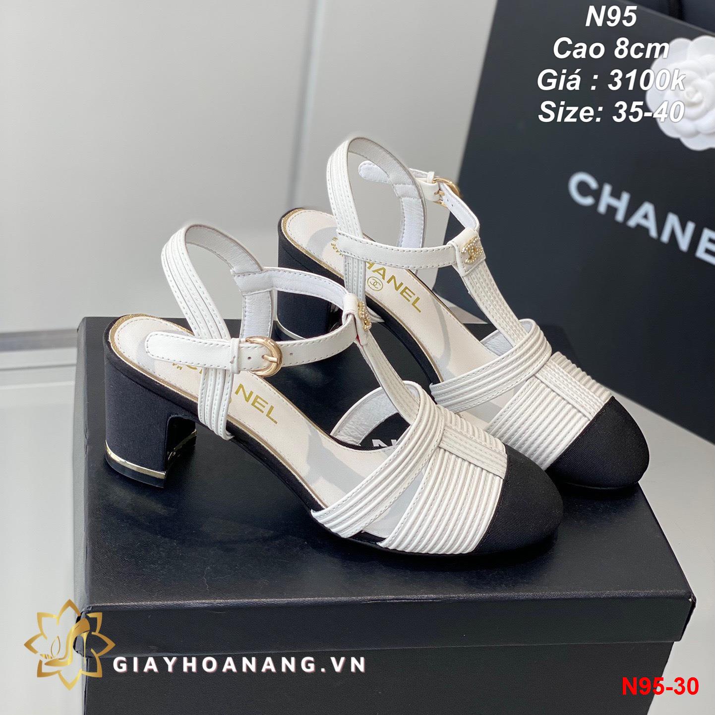 N95-30 Chanel sandal cao 8cm siêu cấp