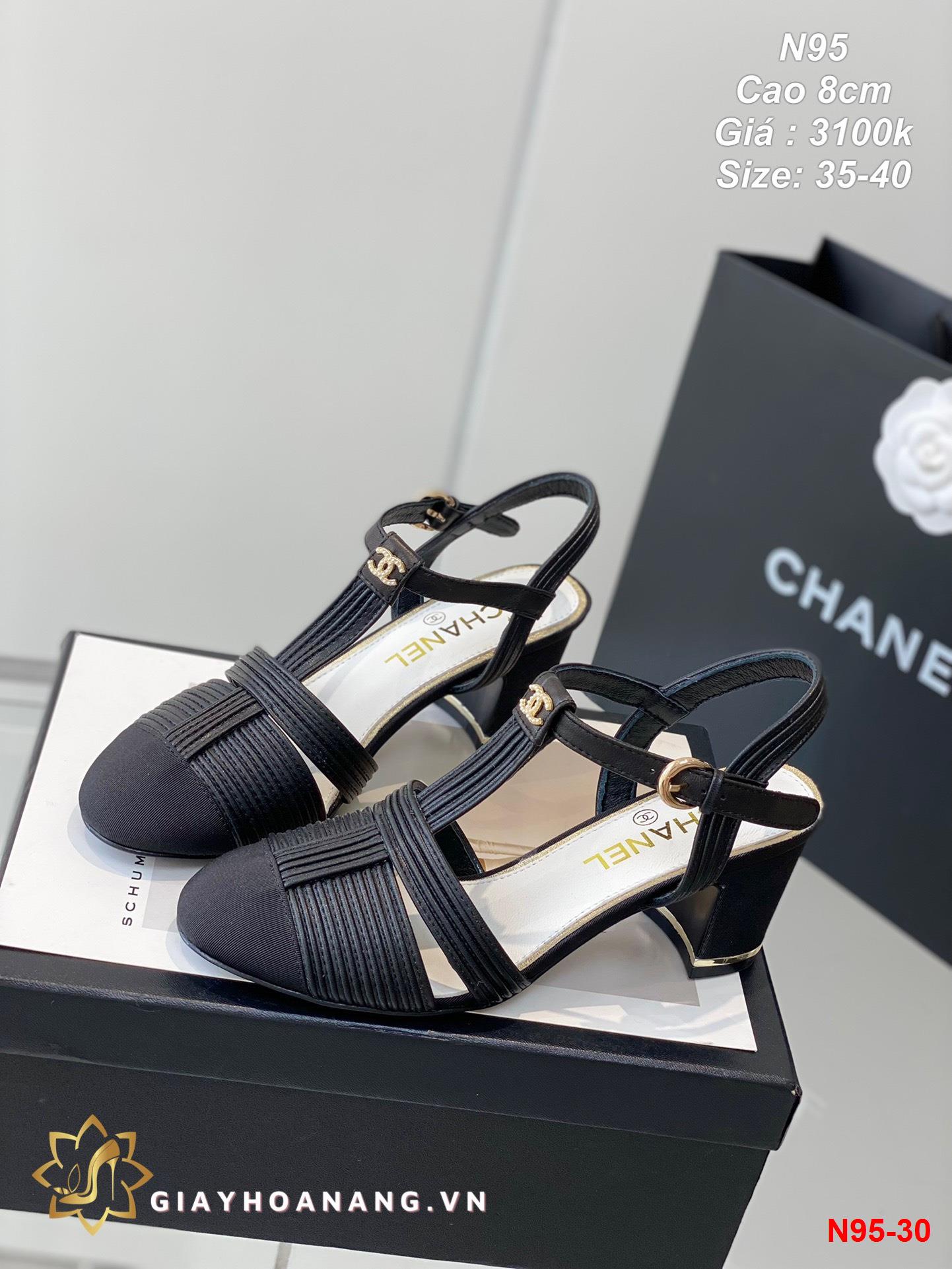 N95-30 Chanel sandal cao 8cm siêu cấp