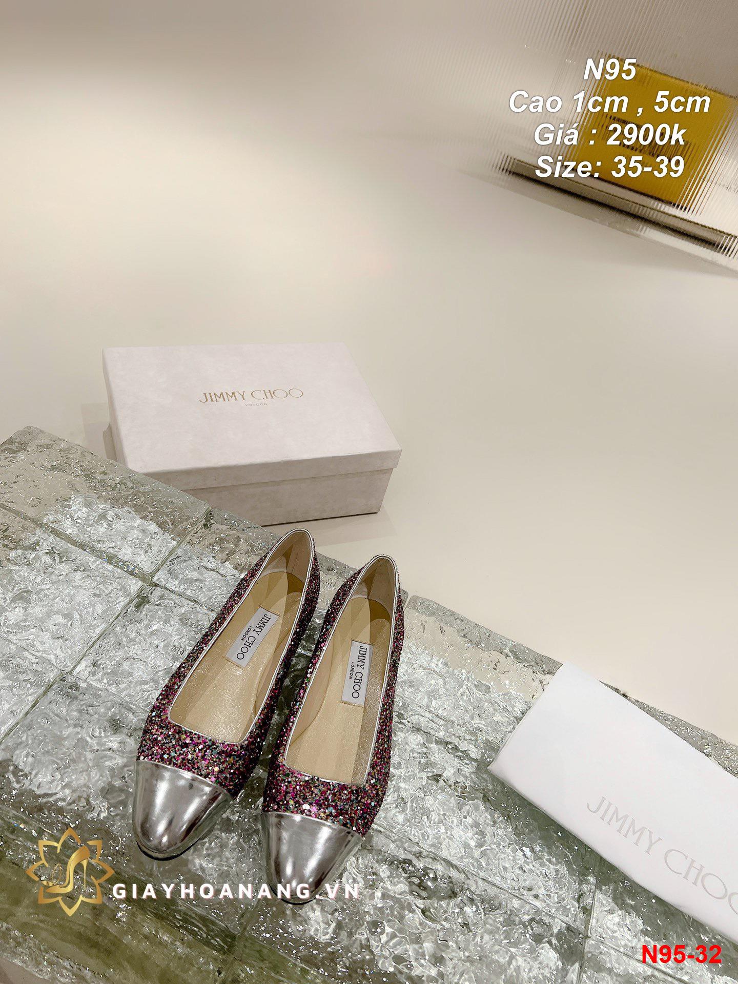 N95-32 Jimmy Choo giày cao 1cm , 5cm siêu cấp