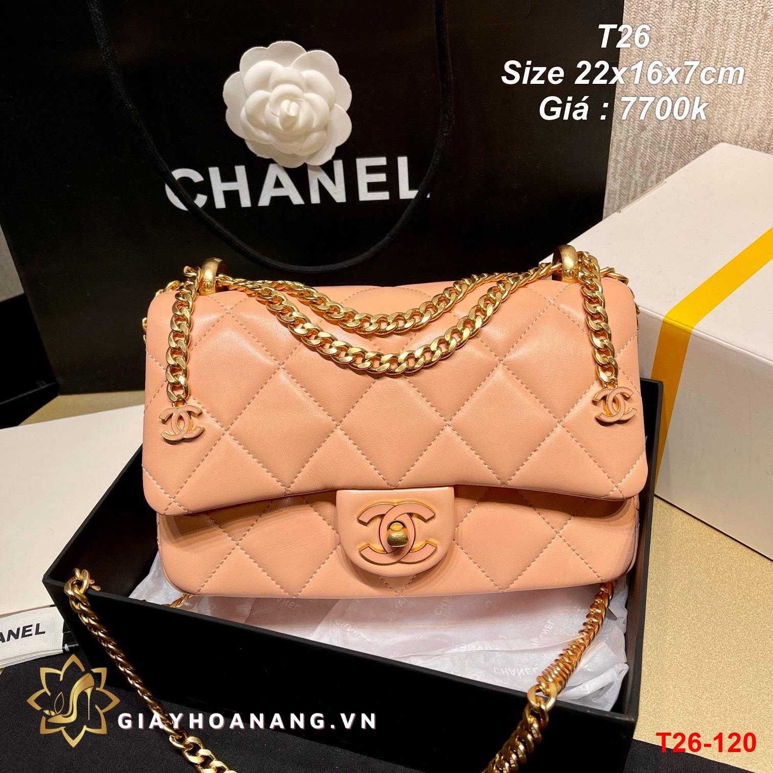 T26-120 Chanel túi size 22cm siêu cấp