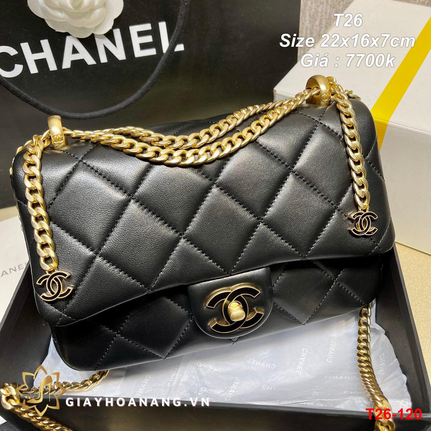 T26-120 Chanel túi size 22cm siêu cấp