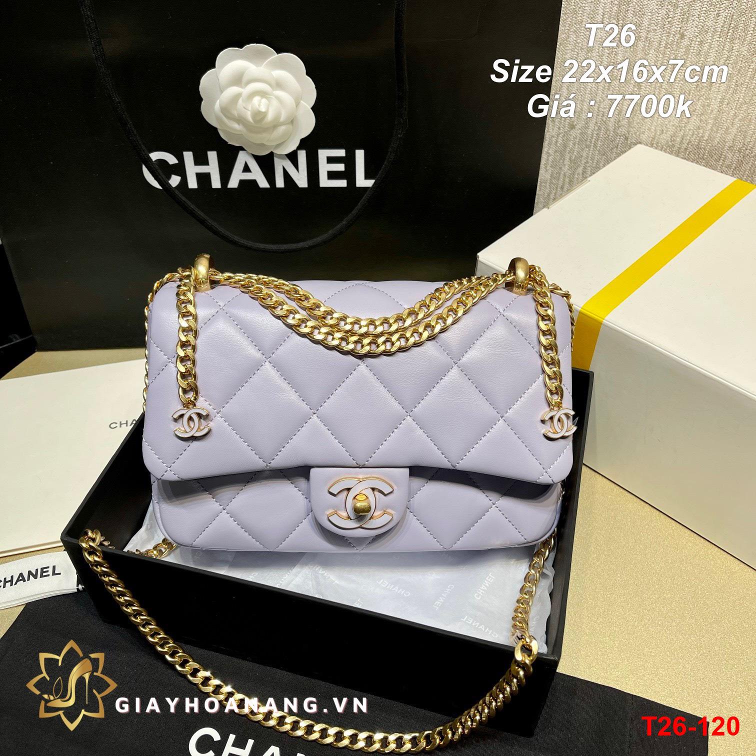 T26-120 Chanel túi size 22cm siêu cấp