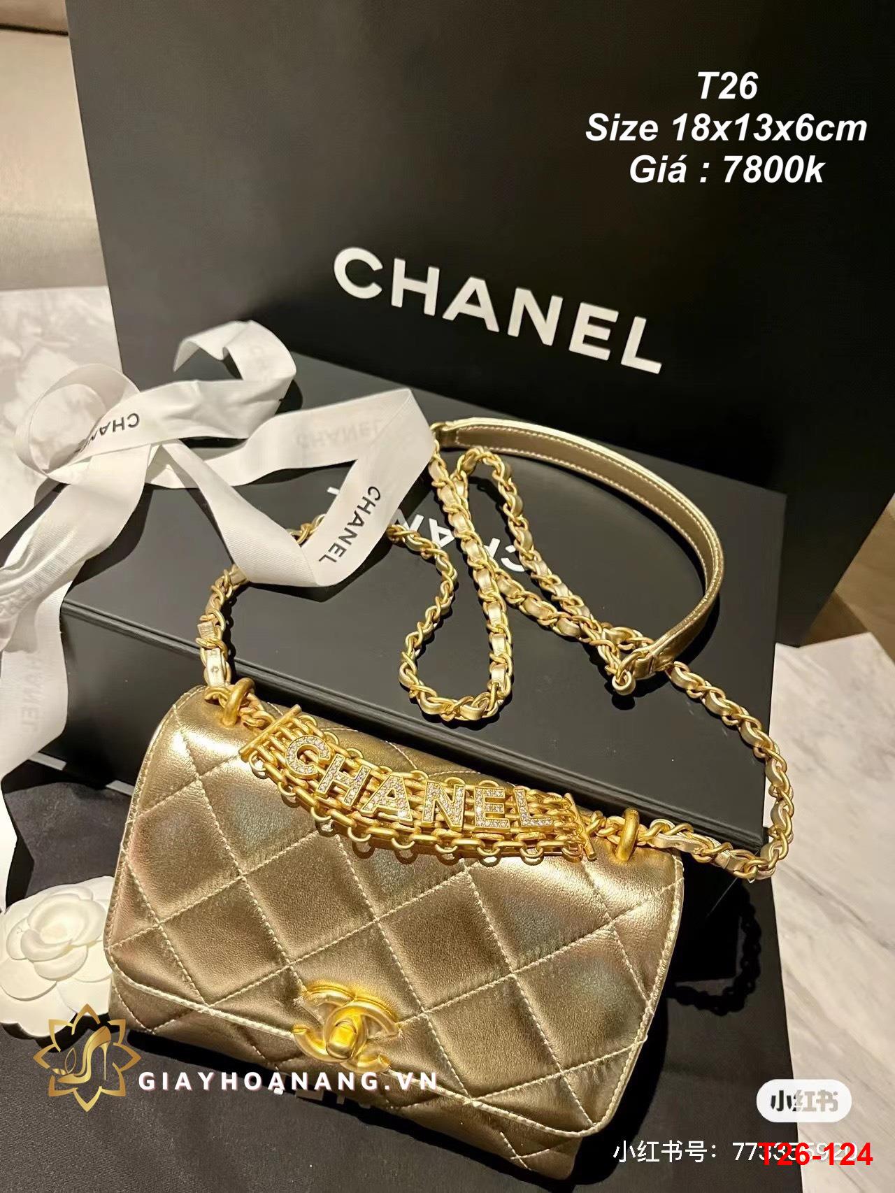 T26-124 Chanel túi size 18cm siêu cấp