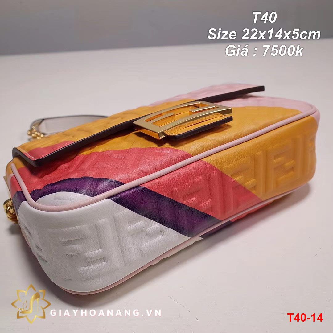 T40-14 Fendi túi size 22cm siêu cấp