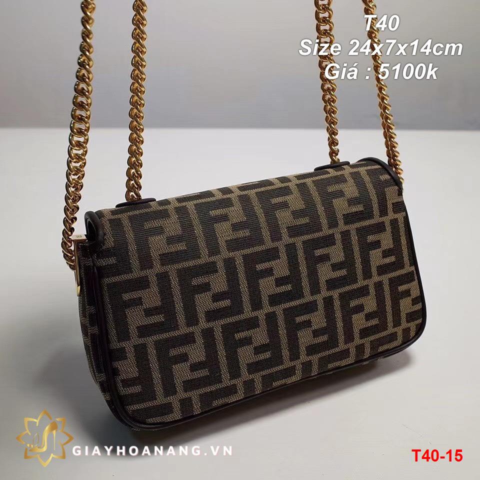 T40-15 Fendi túi size 24cm siêu cấp