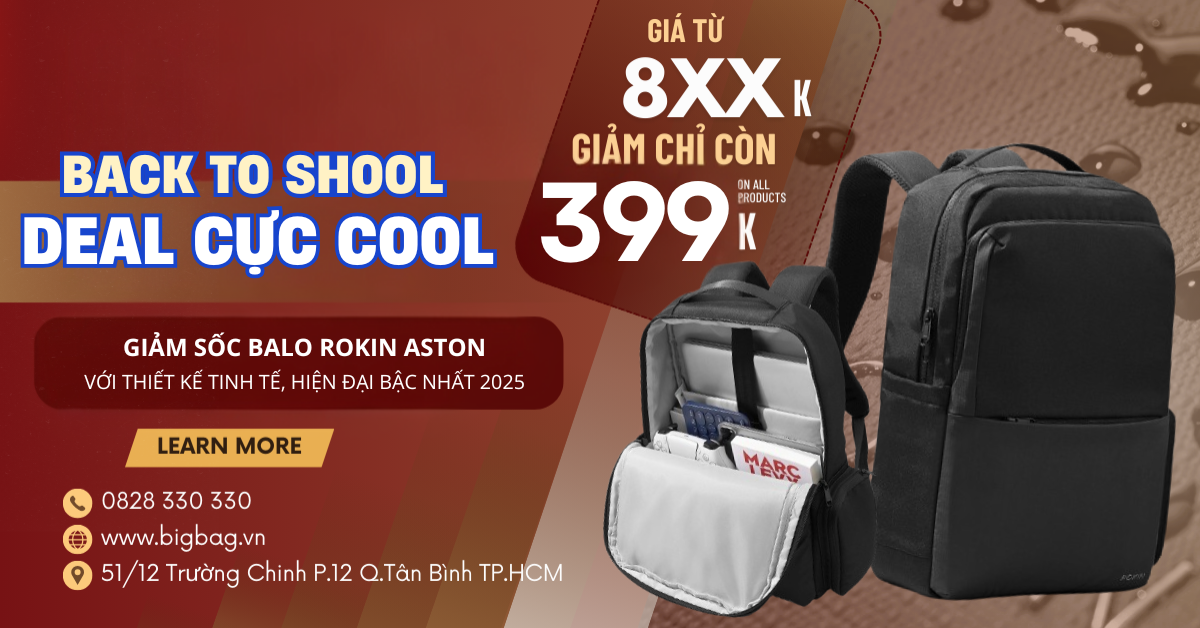 BALO, CẶP TÚI GIẢM GIÁ SỐC BACK TO SCHOOL TẠI BIGBAG