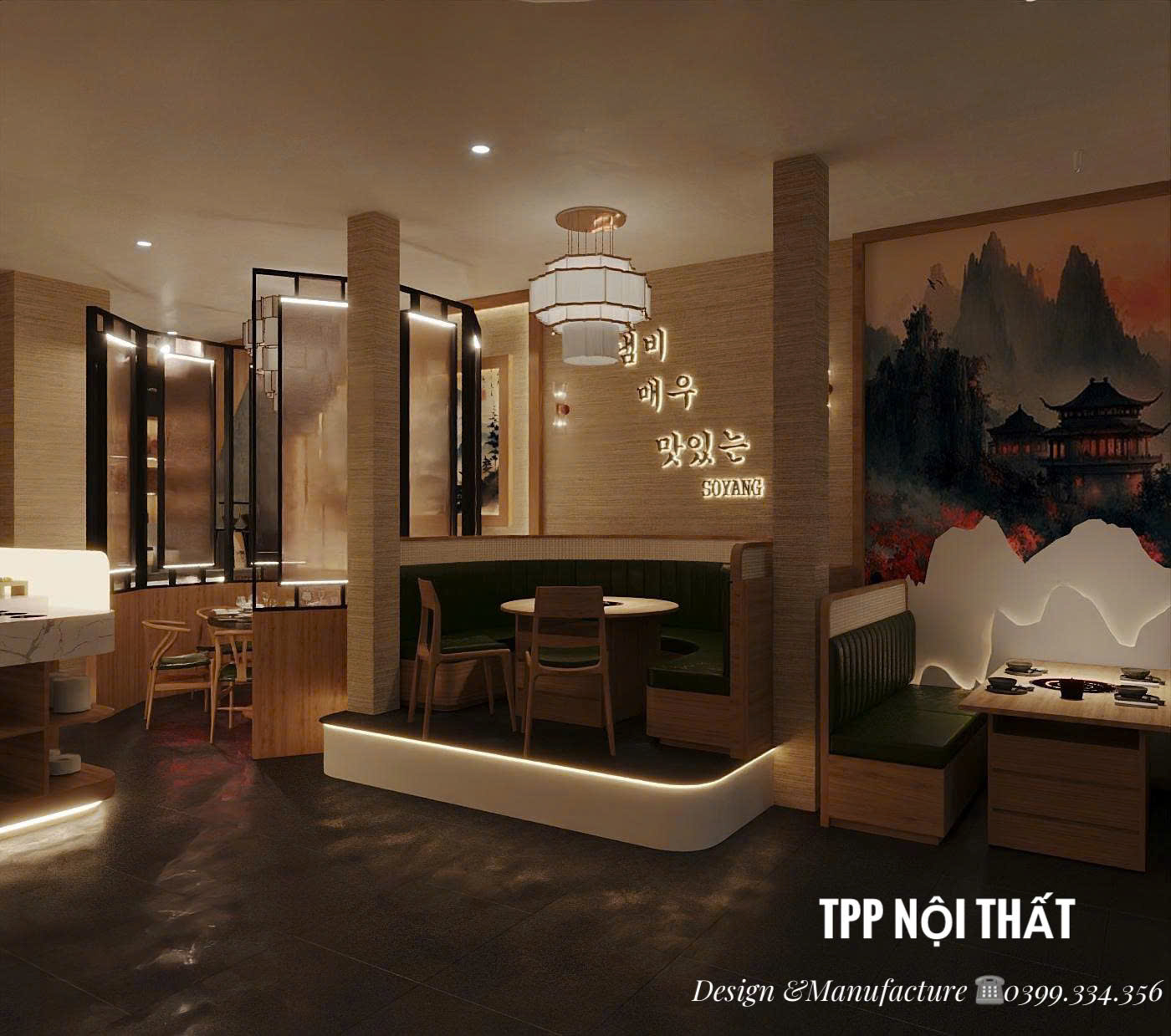 thiet-ke-thi-cong-noi-that-nha-hang-tron-goi-sang-trong-ha-noi 