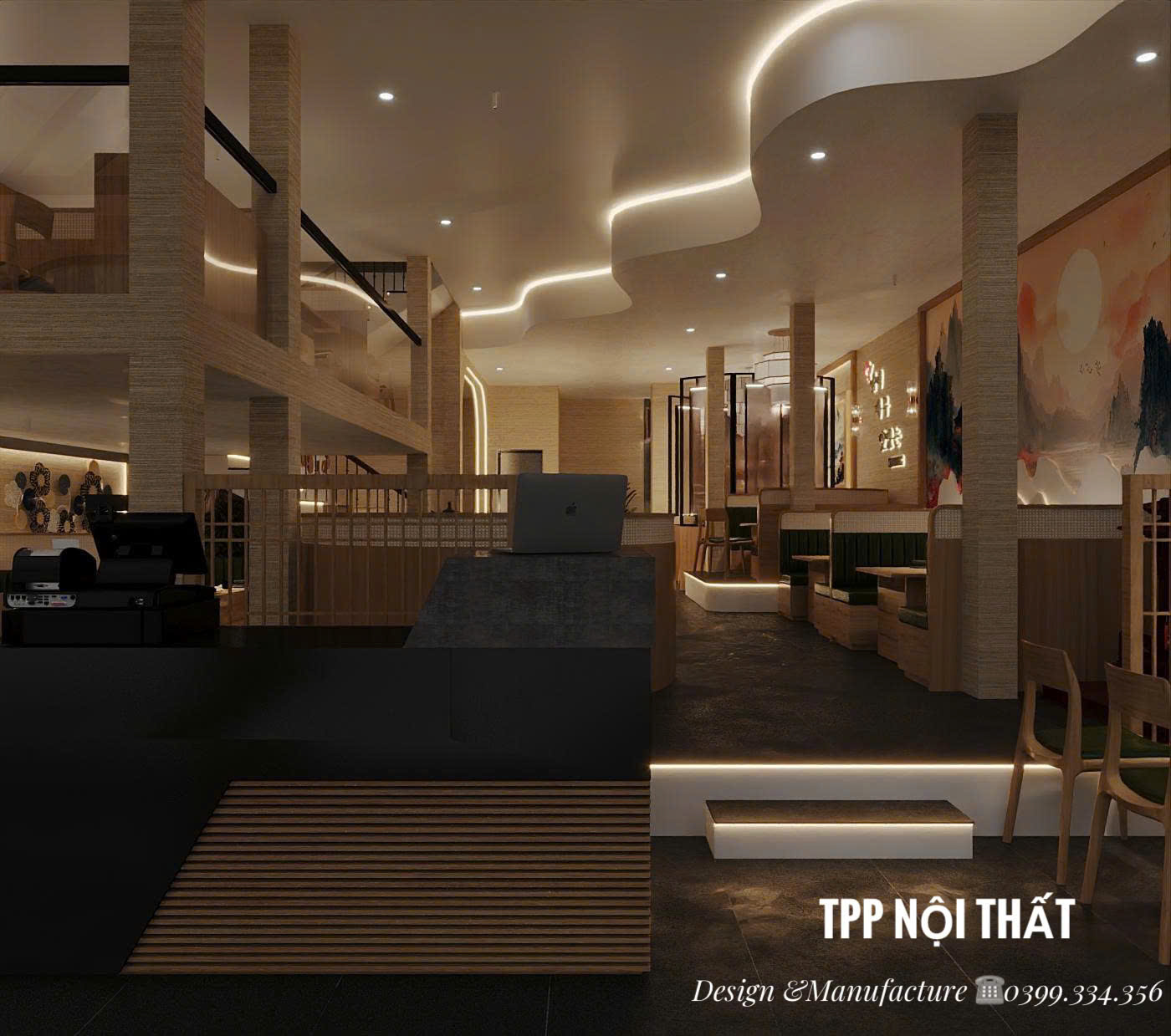 thiet-ke-thi-cong-noi-that-nha-hang-tron-goi-sang-trong-ha-noi 