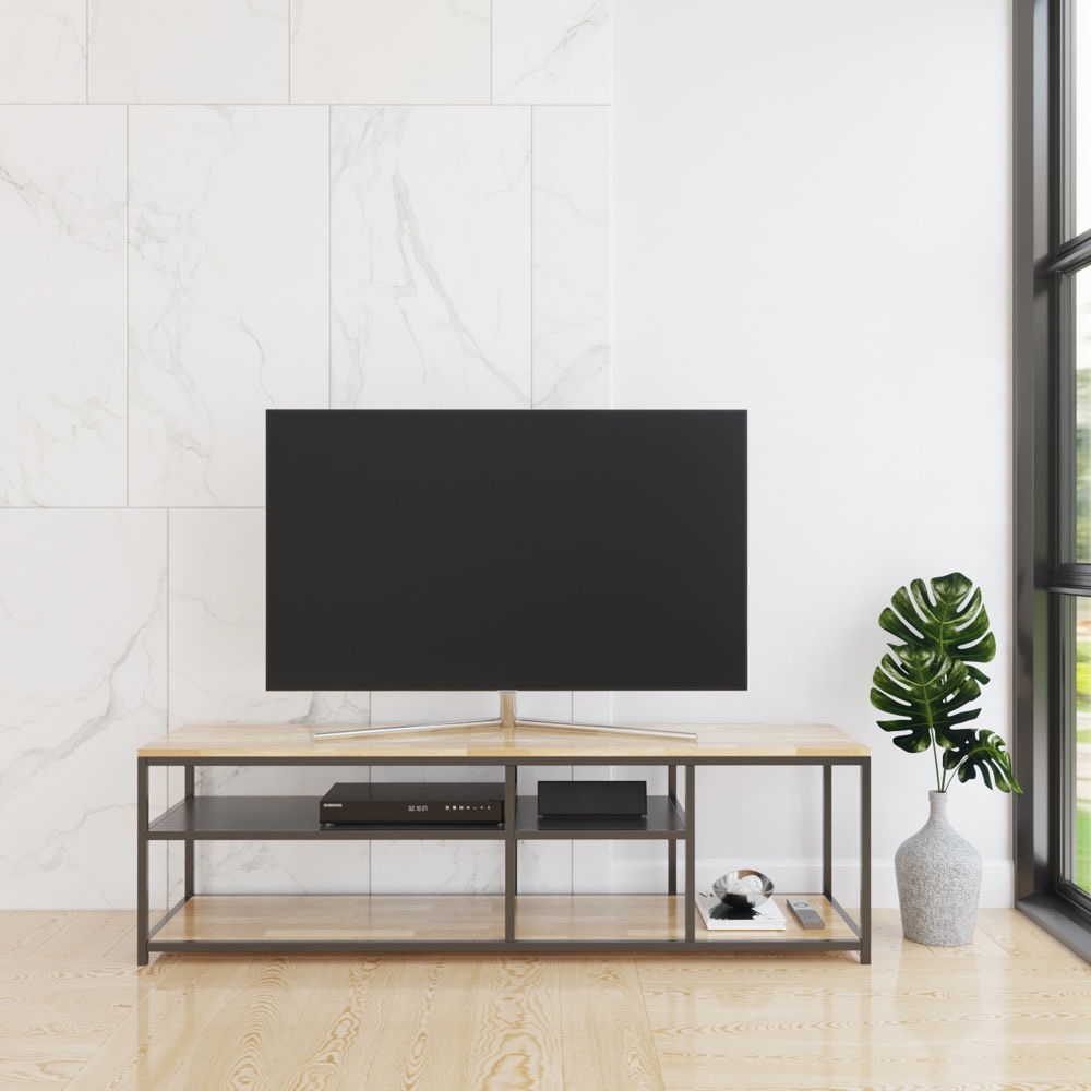 Kệ tivi phòng ngủ kết hợp cùng kệ tủ decor tiết kiệm không gian
