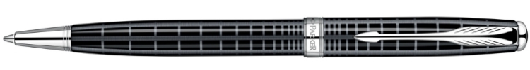 Bút bi Parker Sonnet Grey Black cài trắng