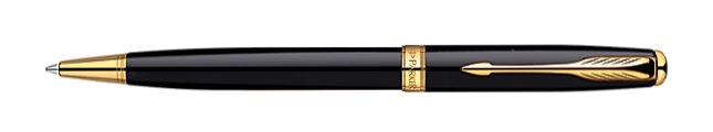 Bút bi Parker Sonnet Laque Black cài vàng