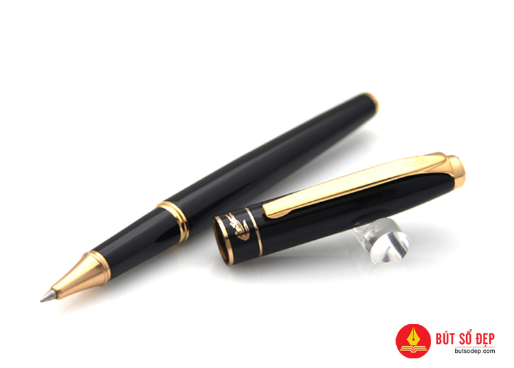 Bút dạ bi cao cấp Crocodile 229RG(BK) thân đen cài vàng