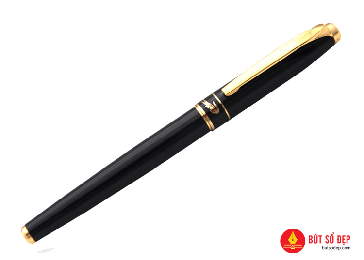 Bút dạ bi cao cấp Crocodile 229RG(BK) thân đen cài vàng