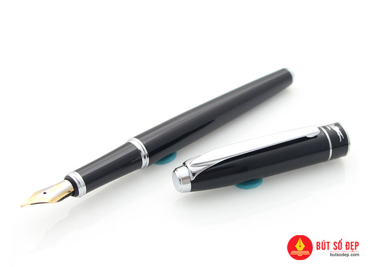 Bút máy cao cấp Crocodile 229FS(BK) thân đen cài bạc