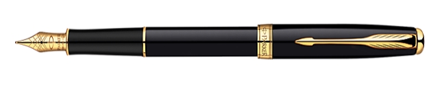 Bút máy Parker Sonnet Laque Black cài vàng