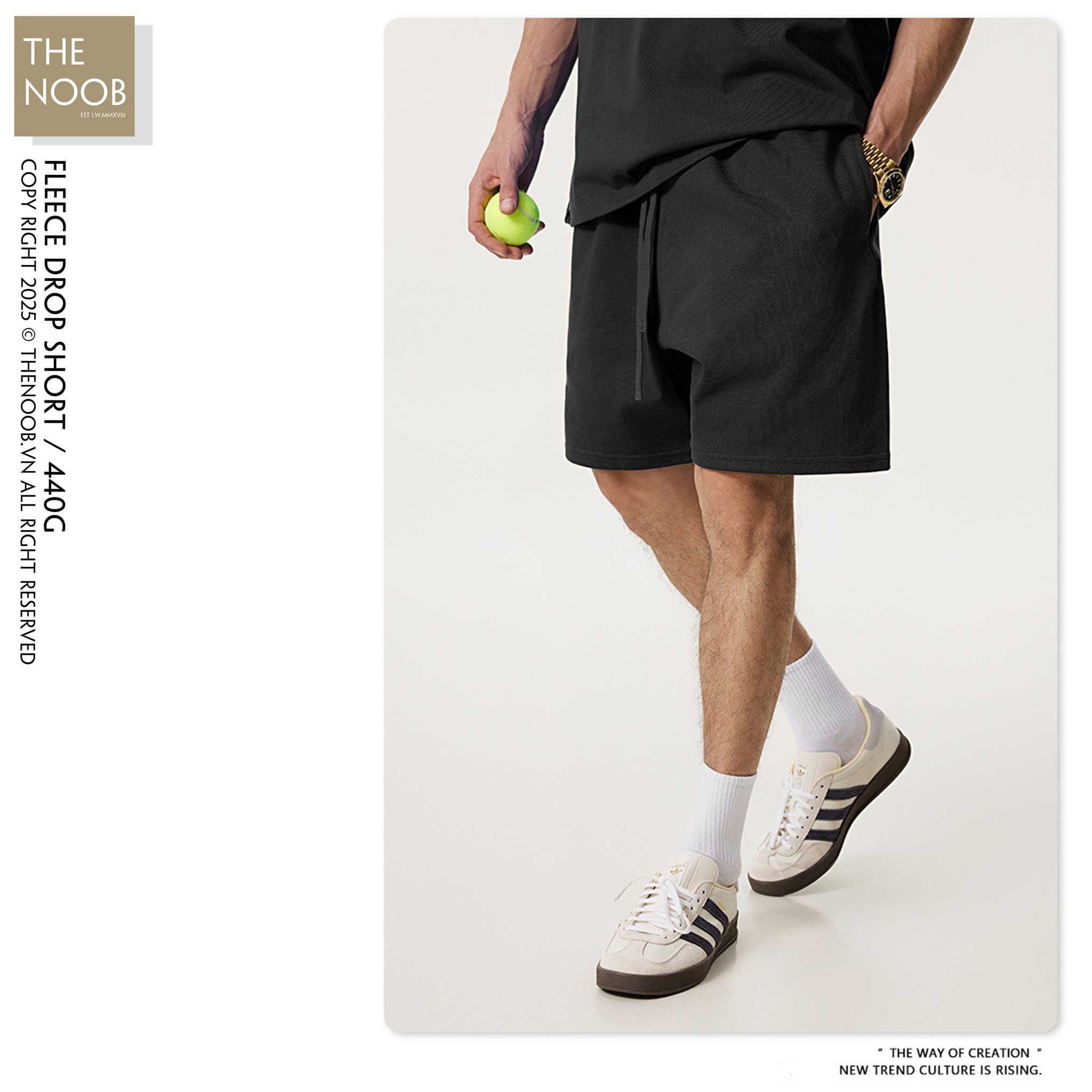 Be Thrived - Quần Short Dáng Rộng Định Lượng 440G - 2025QS01