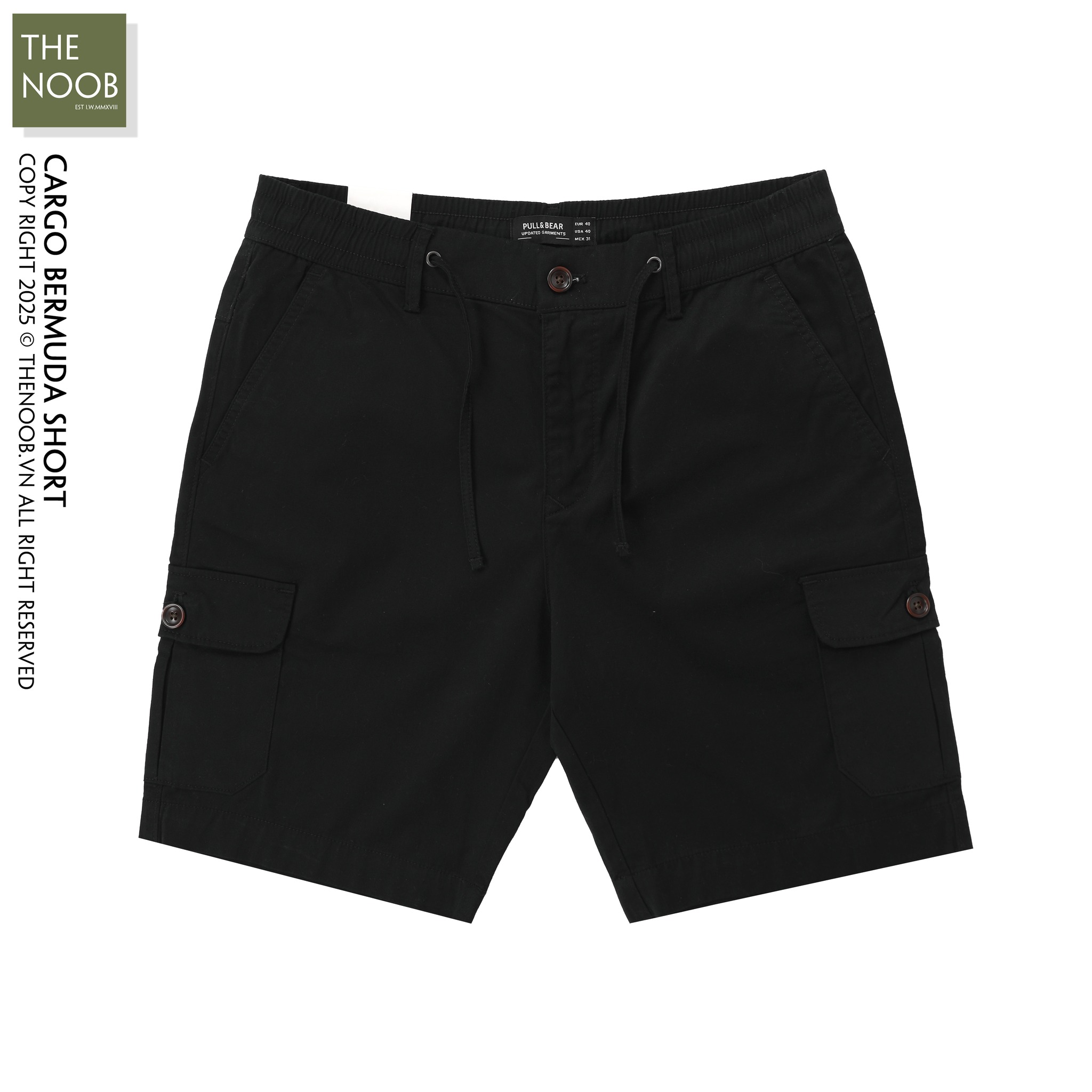 P&B - Quần Short Cargo Cạp Chun - 2025QS17