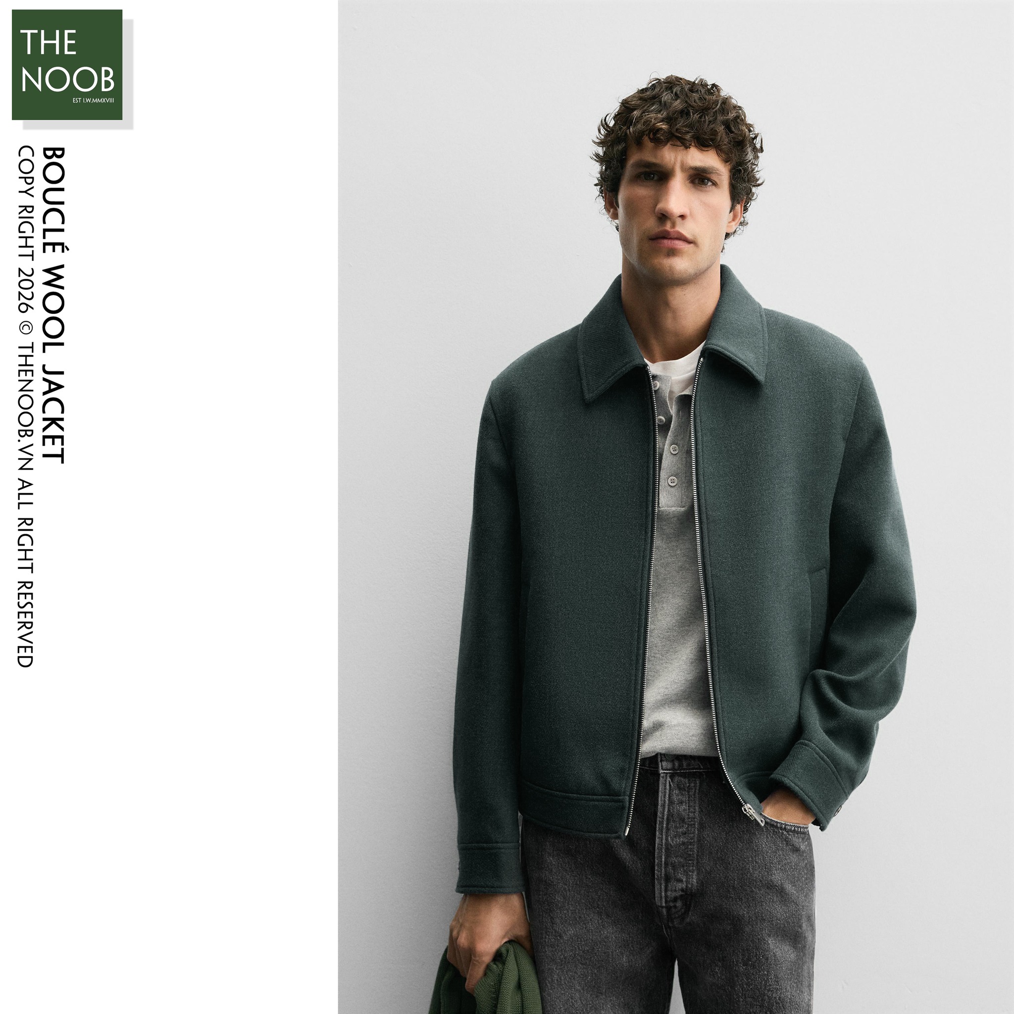 Z.R - Áo Khoác Dạ Cổ Bẻ - 2026AK32