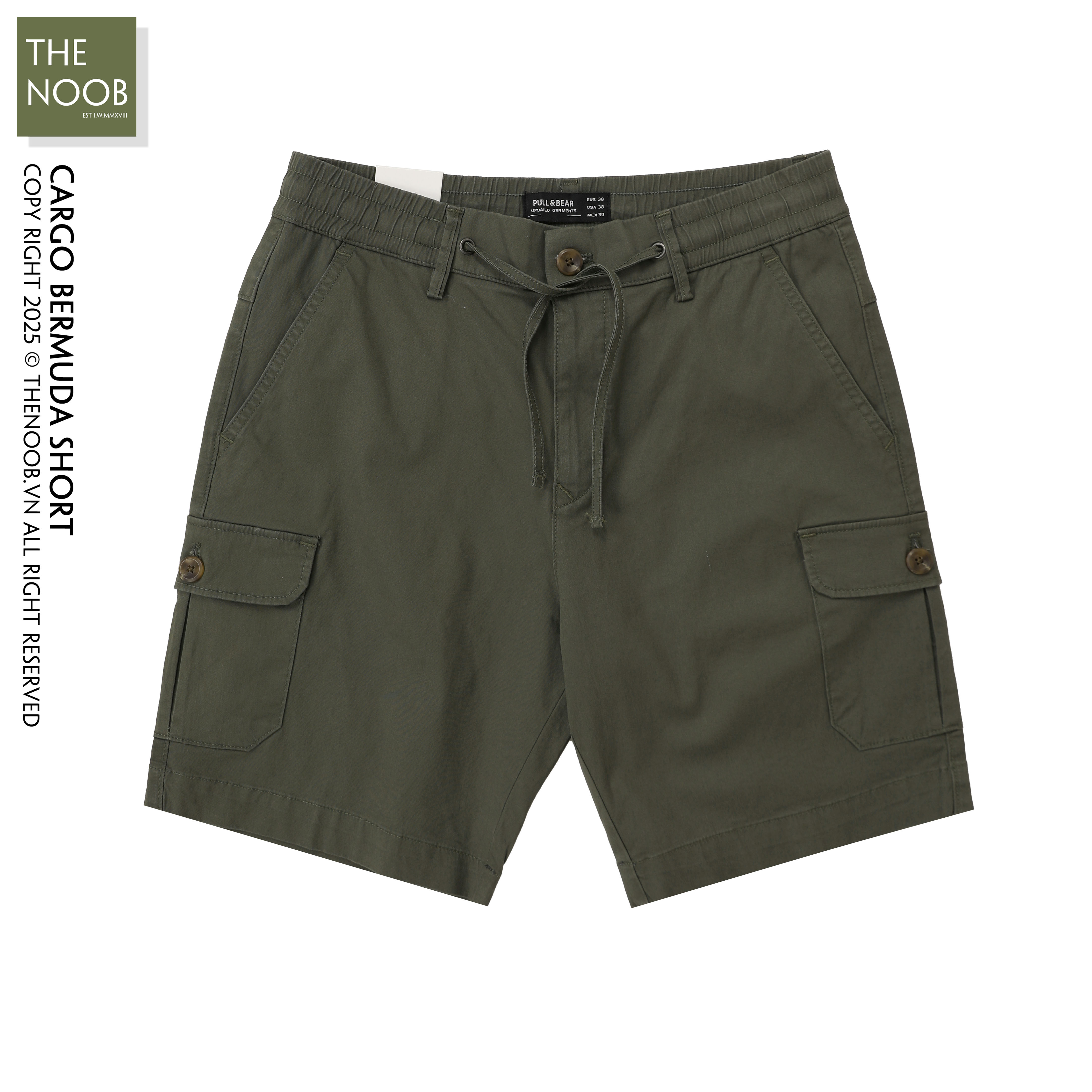 P&B - Quần Short Cargo Cạp Chun - 2025QS18