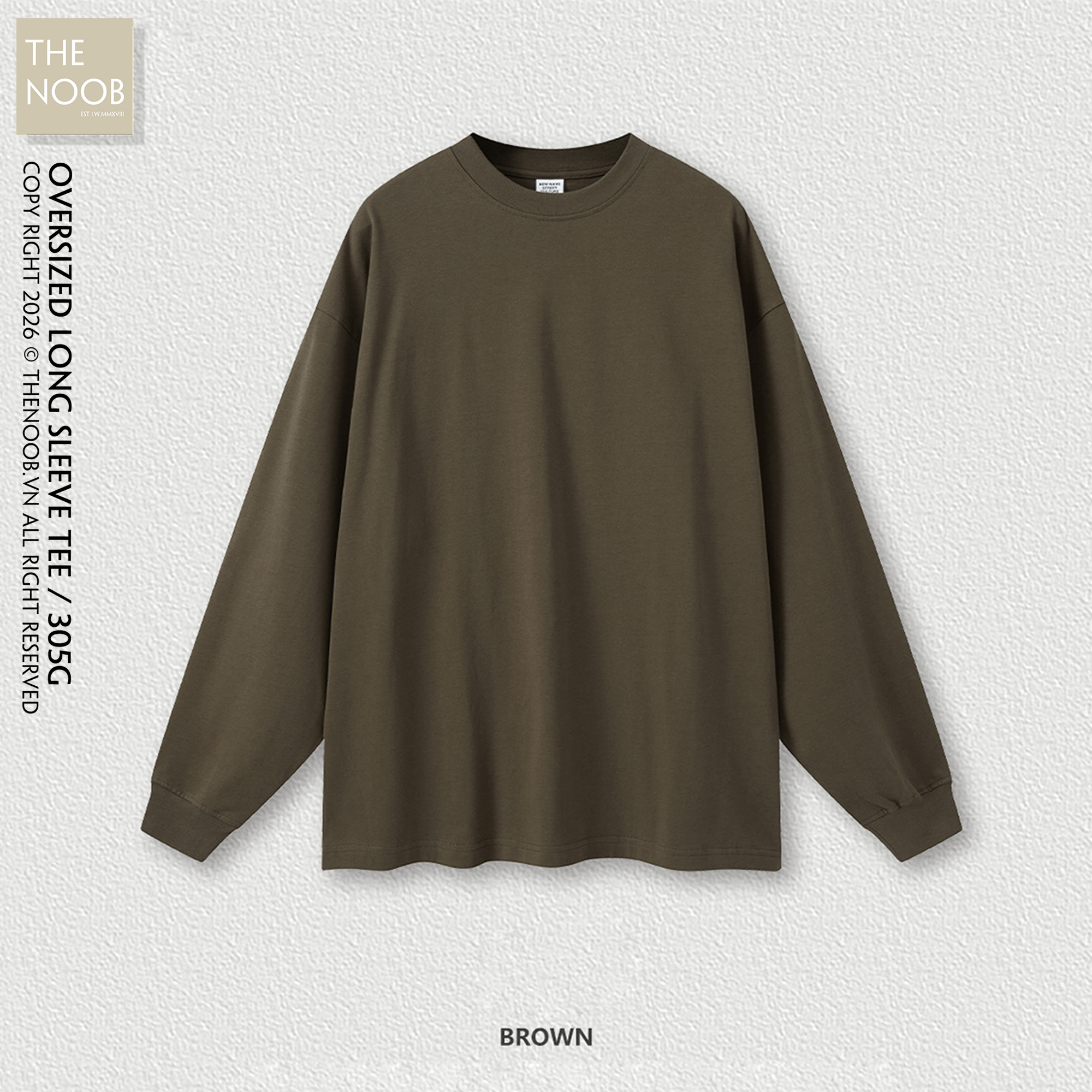 Be Thrived - Áo Phông Dáng Rộng Dài Tay Định Lượng 305G - 2026AP63