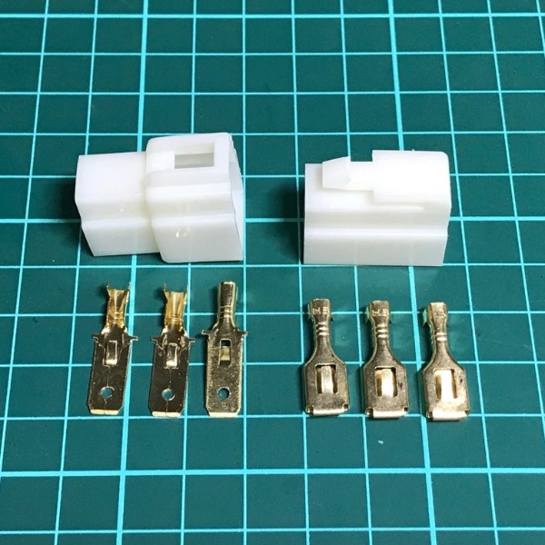 Bộ đầu giắc cắm 6.3mm cho xe ô tô loại 3P