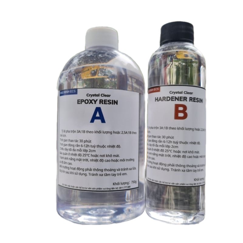 Keo nhựa resin cứng trong suốt như pha lê 200ml