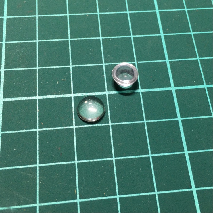 Nút mica trong 8mm - nút mica tròn