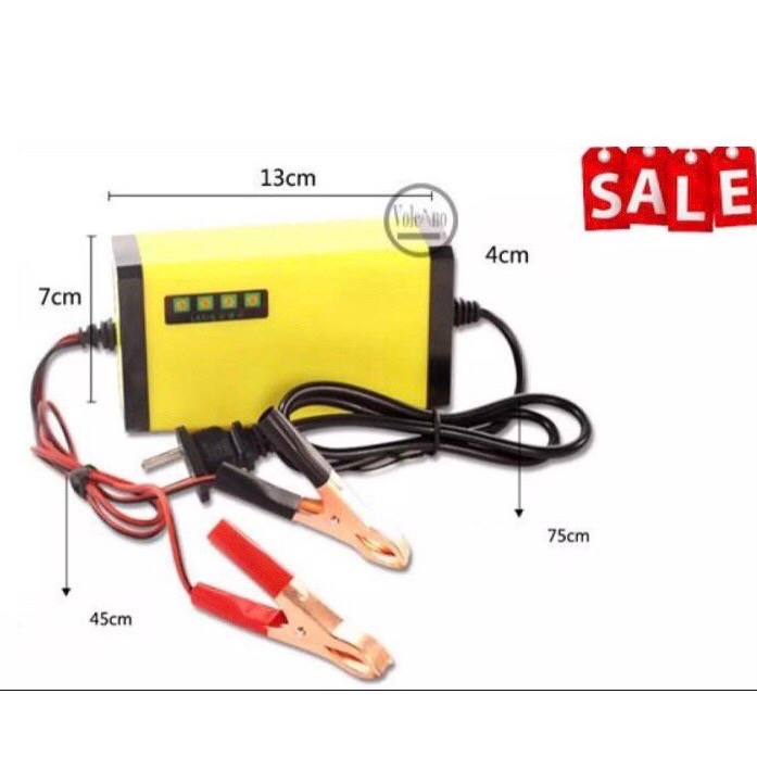 Sạc bình ắc quy 12V tự ngắt từ 2-20Ah