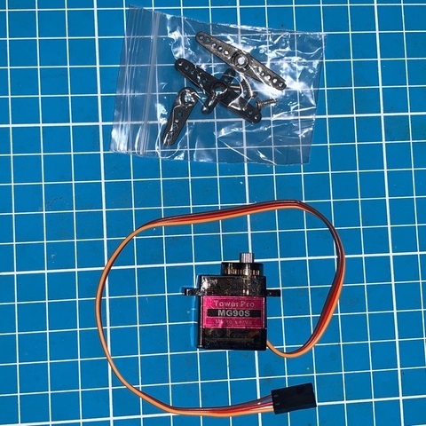 Servo tím đen MG90S 100% nhông kim loại - 360 độ