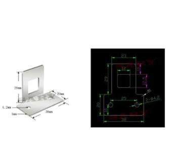 Bản lề khóa điện chốt vuông LY-03