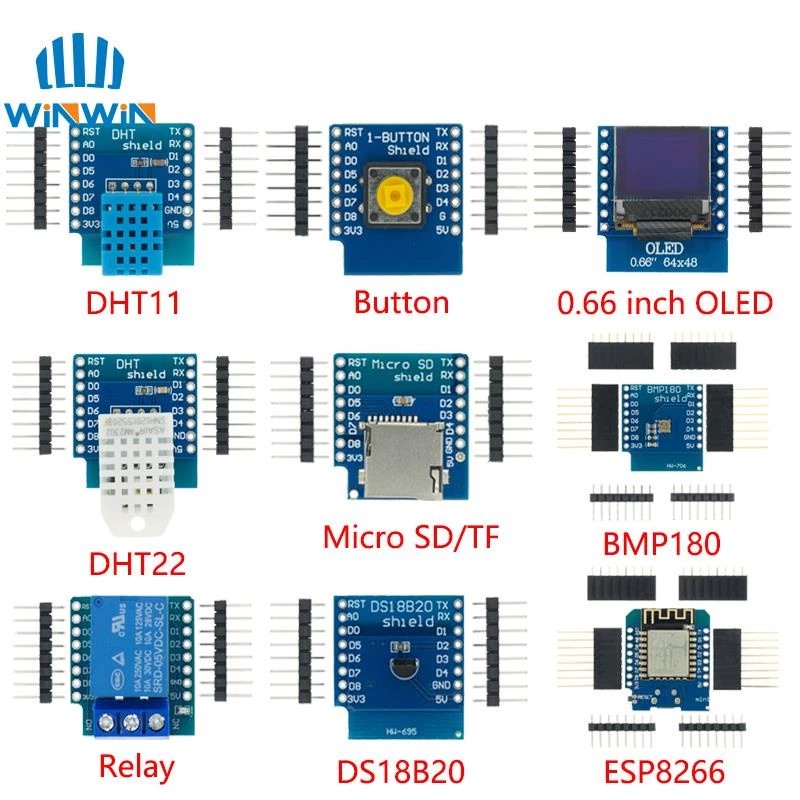 Bảng Mạch Phát Triển WiFi Esp8266 - 0,66 inch Oled