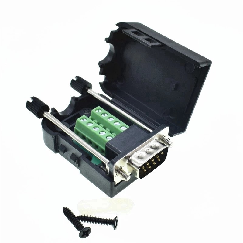 Đầu nối không hàn lỗ cắm DB9 và đầu cắm D-SUB 9 - Đực