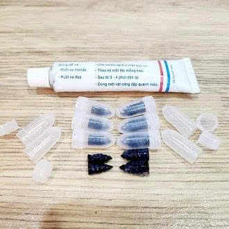 Bộ 10 đinh cao su vá vỏ xe không ruột kèm keo