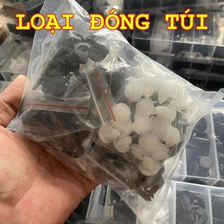 Bộ 100 Đinh Tán Chốt Vít Nở Bằng Nhựa Cố Định Các Bộ Phận Trên Xe Hơi