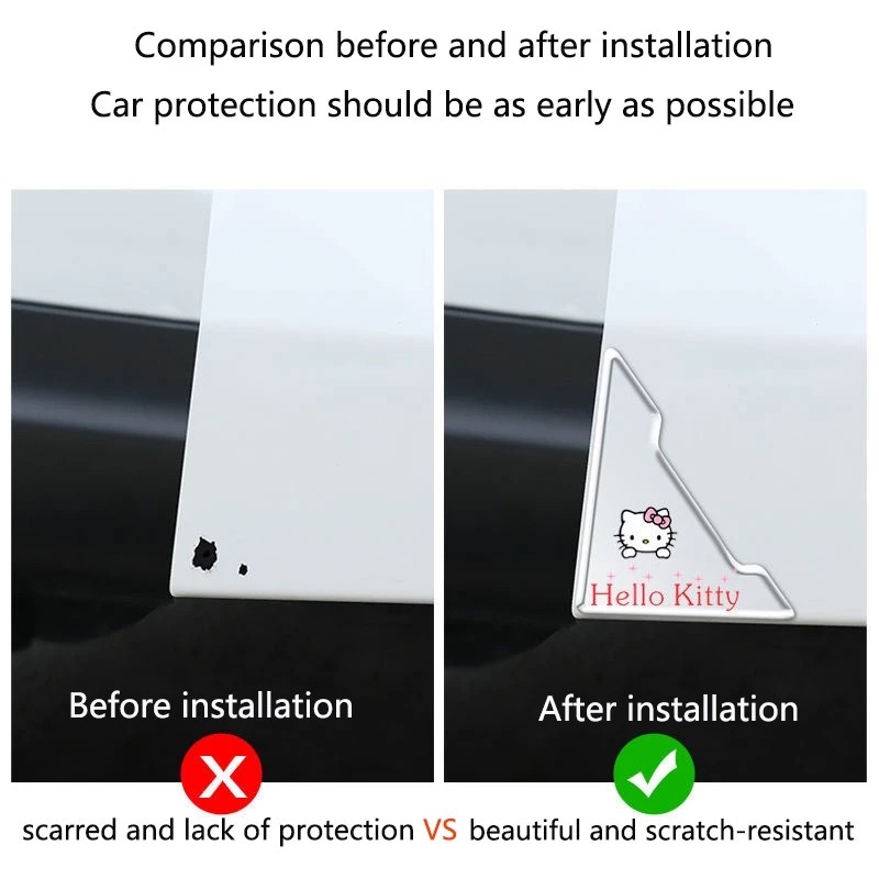 Bộ 4 miếng dán góc cửa xe hơi chống va chạm chống trầy - Đối với MG