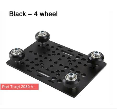 Bộ bạc trượt nhôm 2080 Vslot 4 bánh xe