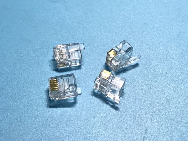 Đầu bấm dây điện thoại RJ11 RJ12 bốn lõi 6P (4 chiếc)