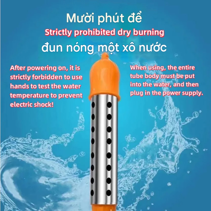 Que Điện Phun Nước Nóng Tự Động Tắt Nước Nóng Dùng Trong Nhà Tắm