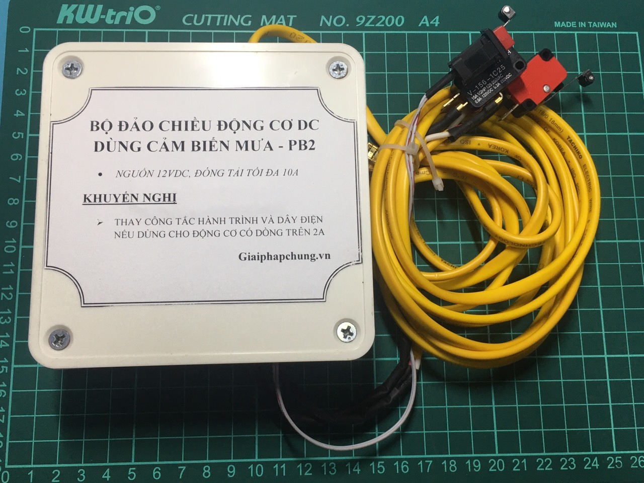 Bộ đảo chiều motor dùng cảm biến mưa và CBAS PB2