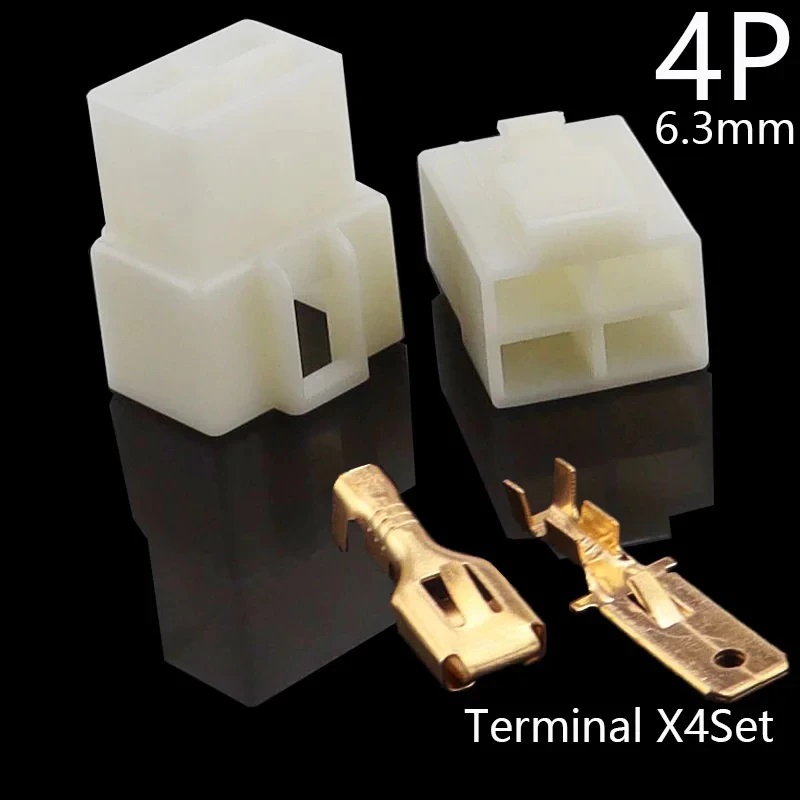 Bộ đầu giắc cắm 6.3mm cho xe ô tô loại 4P