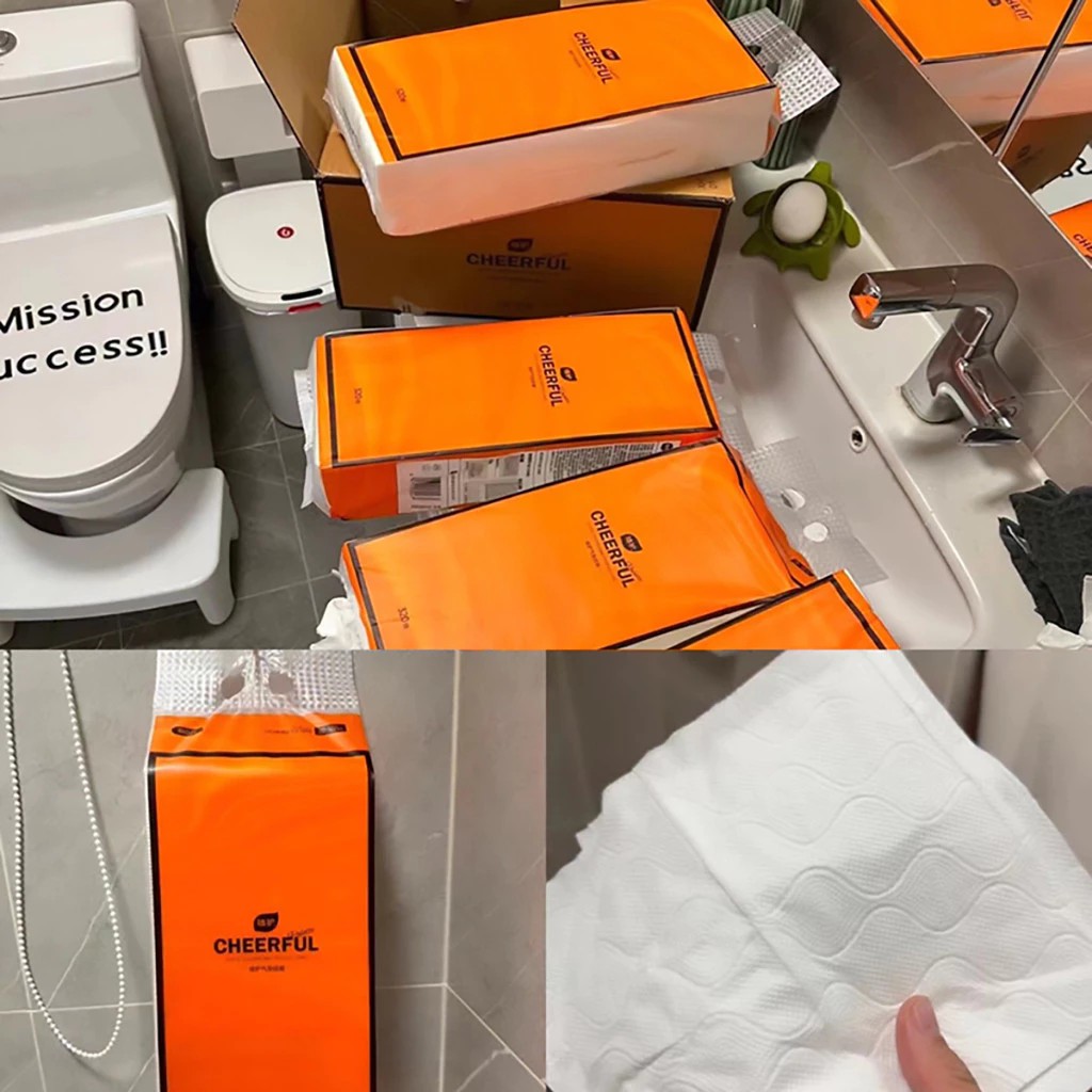 Giấy rút treo tường- giấy ăn - giấy vệ sinh 1280 tờ