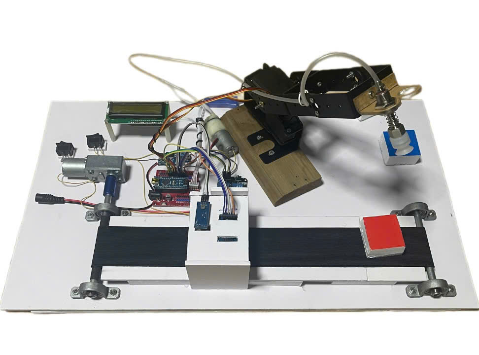 Hệ thống phân loại sản phẩm theo màu sử dụng cánh tay robot 2 bậc